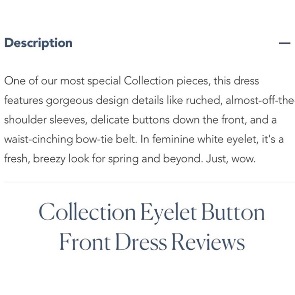 Draper James Collection Willow White Button Front Eyelet Lace Dress Size 2 NWT - Picture 14 of 15